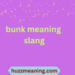 bunk meaning slang