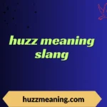 huzz meaning slang