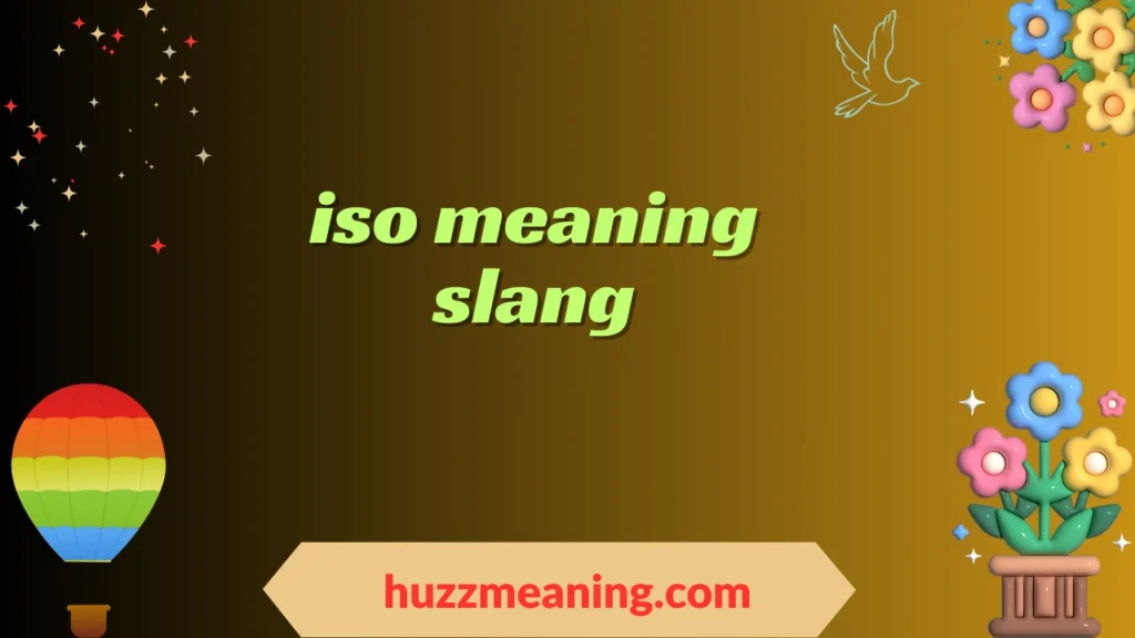 iso meaning slang