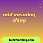 mid meaning slang