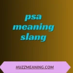 psa meaning slang