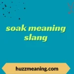 soak meaning slang