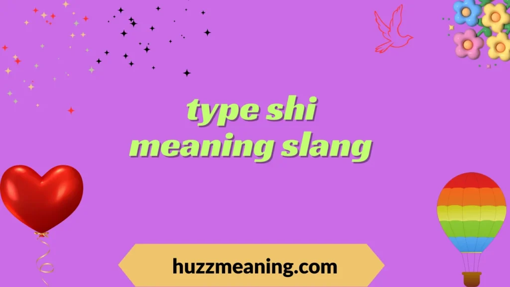 type shi meaning slang