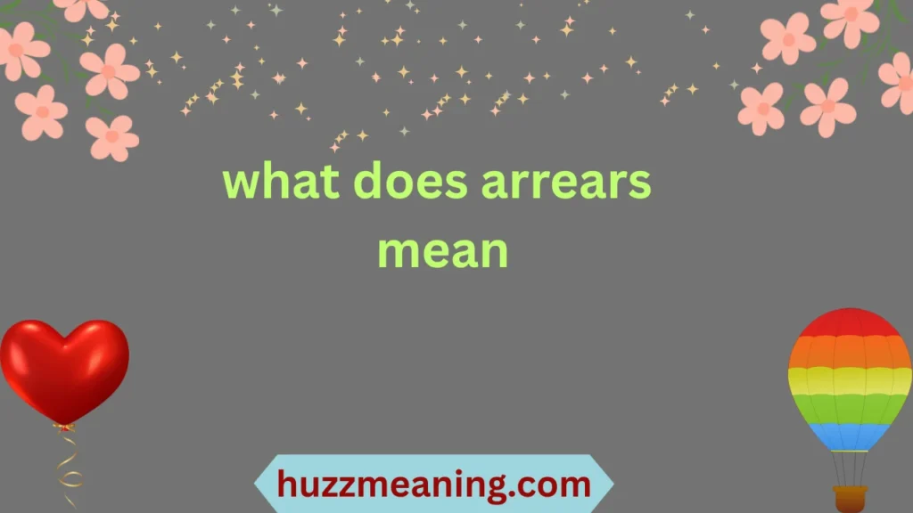 what does arrears mean